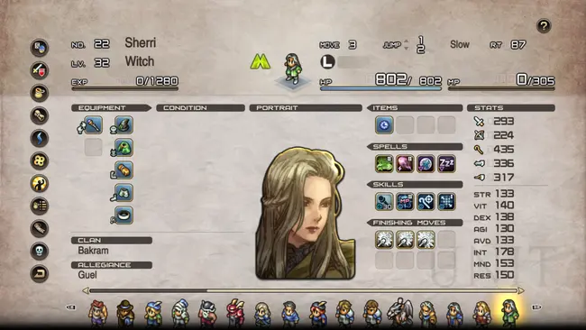 Tactics Ogre Inventory